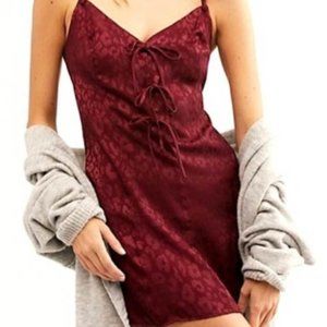 Free People Burgundy Mini Dress